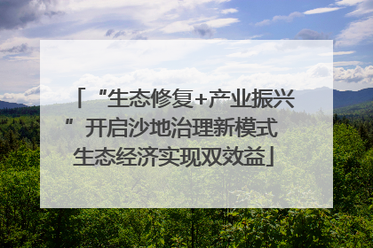 “生态修复+产业振兴”开启沙地治理新模式 生态经济实现双效益