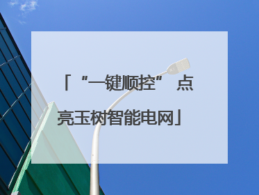 “一键顺控” 点亮玉树智能电网