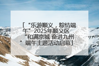 “乐游顺义，粽情端午”2025年顺义区“和满京城 奋进九州”端午主题活动启幕
