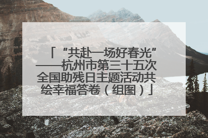 “共赴一场好春光”——杭州市第三十五次全国助残日主题活动共绘幸福答卷（组图）