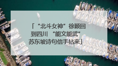 “北斗女神”徐颖回到四川 “能文能武”苏东坡诗句信手拈来