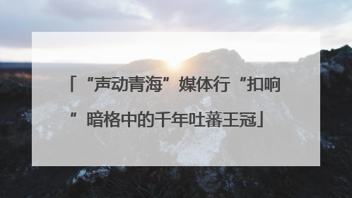 “声动青海”媒体行“扣响”暗格中的千年吐蕃王冠