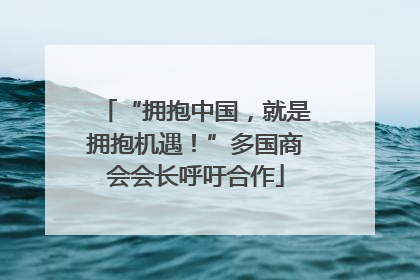 “拥抱中国，就是拥抱机遇！”多国商会会长呼吁合作