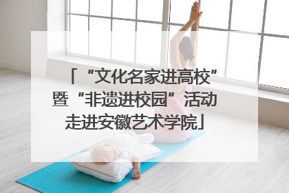 “文化名家进高校”暨“非遗进校园”活动走进安徽艺术学院