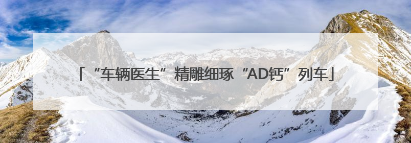 “车辆医生”精雕细琢“AD钙”列车