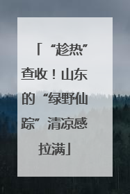 “趁热”查收！山东的“绿野仙踪”清凉感拉满