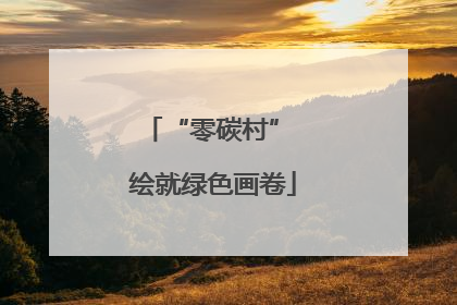 “零碳村” 绘就绿色画卷