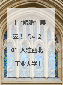 “鲲鹏”展翼！“运-20”入驻西北工业大学