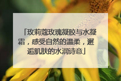 玫莉蔻玫瑰凝胶与水凝霜，感受自然的温柔，邂逅肌肤的水润诗意