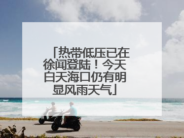 热带低压已在徐闻登陆！今天白天海口仍有明显风雨天气