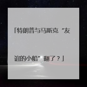 特朗普与马斯克“友谊的小船”翻了？