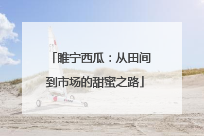睢宁西瓜：从田间到市场的甜蜜之路