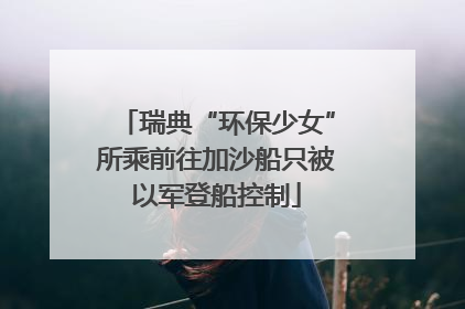 瑞典“环保少女”所乘前往加沙船只被以军登船控制