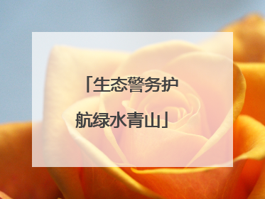 生态警务护航绿水青山