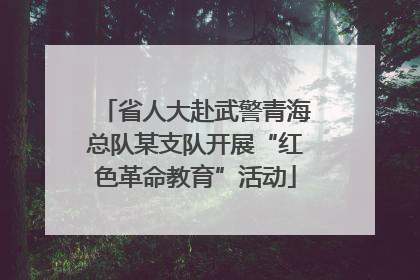 省人大赴武警青海总队某支队开展“红色革命教育”活动
