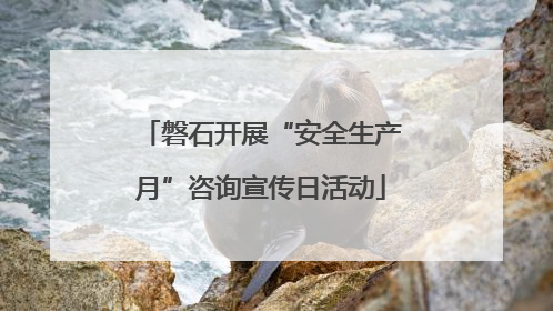 磐石开展“安全生产月”咨询宣传日活动