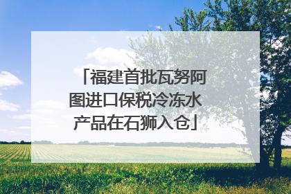 福建首批瓦努阿图进口保税冷冻水产品在石狮入仓