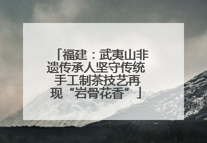 福建：武夷山非遗传承人坚守传统 手工制茶技艺再现“岩骨花香”