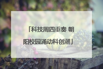 科技周四重奏 朝阳校园涌动科创潮