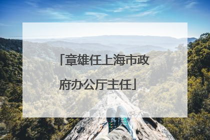 章雄任上海市政府办公厅主任