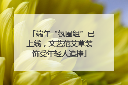 端午“氛围组”已上线，文艺范艾草装饰受年轻人追捧