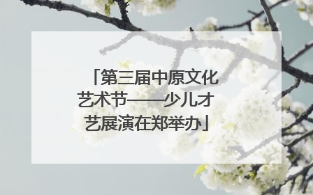 第三届中原文化艺术节——少儿才艺展演在郑举办