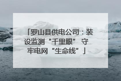 罗山县供电公司：装设监测“千里眼” 守牢电网“生命线”