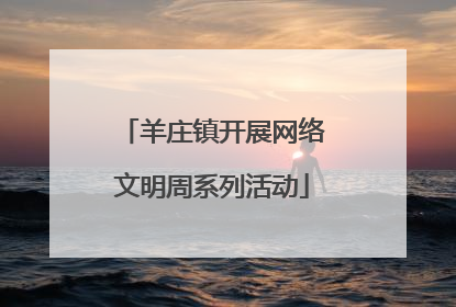 羊庄镇开展网络文明周系列活动