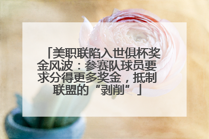 美职联陷入世俱杯奖金风波：参赛队球员要求分得更多奖金，抵制联盟的“剥削”