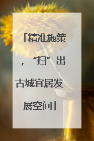 精准施策，“扫”出古城宜居发展空间