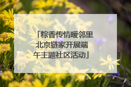 粽香传情暖邻里 北京链家开展端午主题社区活动