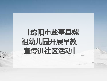 绵阳市盐亭县嫘祖幼儿园开展早教宣传进社区活动