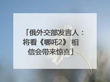 俄外交部发言人：将看《哪吒2》 相信会带来惊喜