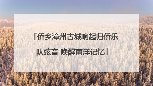 侨乡漳州古城响起归侨乐队弦音 唤醒南洋记忆