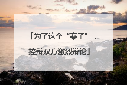 为了这个“案子”，控辩双方激烈辩论