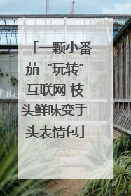 一颗小番茄“玩转”互联网 枝头鲜味变手头表情包