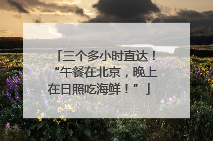 三个多小时直达！“午餐在北京，晚上在日照吃海鲜！”