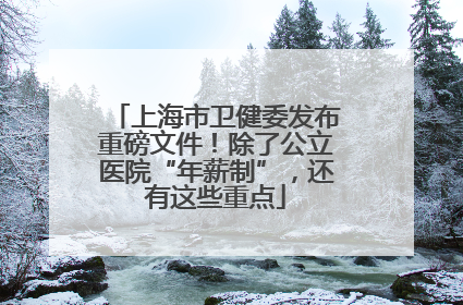 上海市卫健委发布重磅文件！除了公立医院“年薪制”，还有这些重点