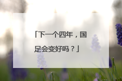 下一个四年，国足会变好吗？