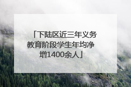 下陆区近三年义务教育阶段学生年均净增1400余人