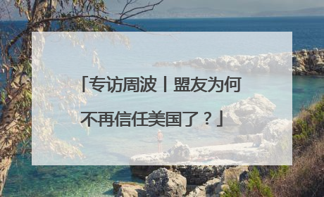 专访周波丨盟友为何不再信任美国了？