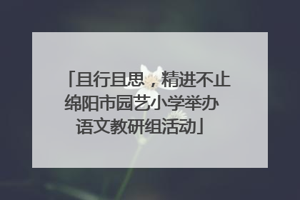 且行且思，精进不止 绵阳市园艺小学举办语文教研组活动
