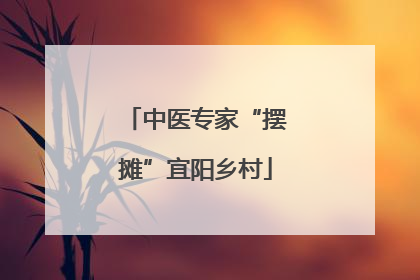 中医专家“摆摊”宜阳乡村