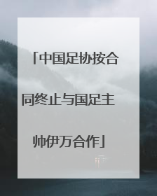 中国足协按合同终止与国足主帅伊万合作