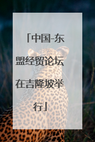 中国-东盟经贸论坛在吉隆坡举行