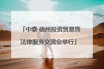 中泰·德州投资贸易暨法律服务交流会举行
