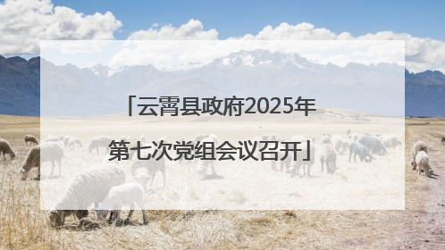 云霄县政府2025年第七次党组会议召开