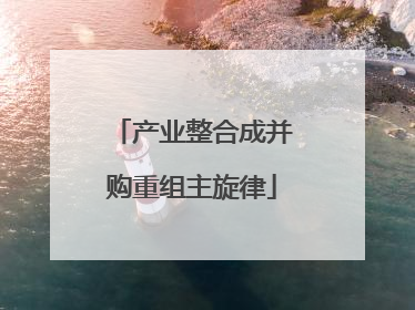产业整合成并购重组主旋律