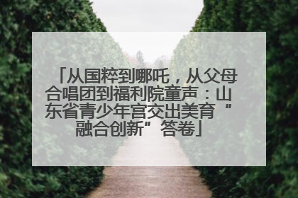 从国粹到哪吒，从父母合唱团到福利院童声：山东省青少年宫交出美育“融合创新”答卷