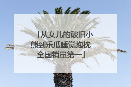 从女儿的破旧小熊到乐瓜睡觉抱枕全国销量第一